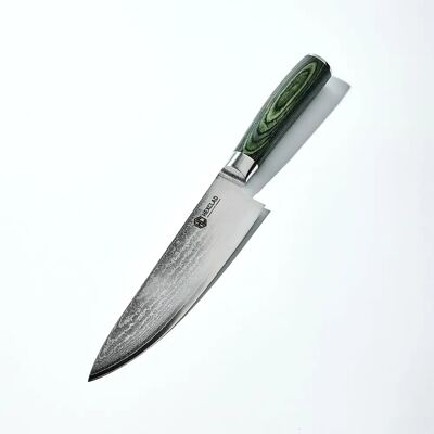 Hexclad Kjøkkenkniv - 20cm Damask stål, Skarp, Ergonomisk håndtak Hexclad Kjøkkenkniv - 20cm Damask stål, Skarp, Ergonomisk håndtak