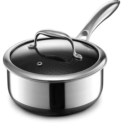 HexClad 1,9L Hybrid Saucetop - Induksjon, Non-stick, Oppvaskmaskin HexClad 1,9L Hybrid Saucetop - Induksjon, Non-stick, Oppvaskmaskin