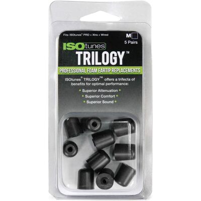 ISOtunes Triology Ørepropper - 5 Par - Sort ISOtunes Triology Ørepropper - 5 Par - Sort