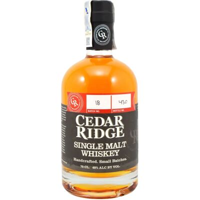 Cedar Ridge Cedar Ridge Single Malt Whiskey - Whiskey Cedar Ridge Cedar Ridge Single Malt Whiskey - Whiskey