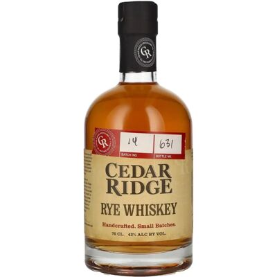 Cedar Ridge Whiskey Cedar Ridge RYE WHISKEY 43% Vol. - Whiskey Cedar Ridge Whiskey Cedar Ridge RYE WHISKEY 43% Vol. - Whiskey
