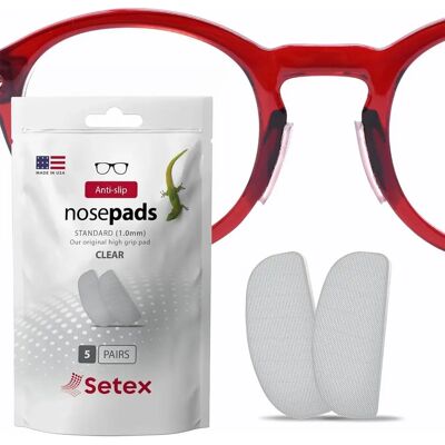 Setex - Gecko Grip - Clear - 5 Pairs - Nose Pads Setex - Gecko Grip - Clear - 5 Pairs - Nose Pads