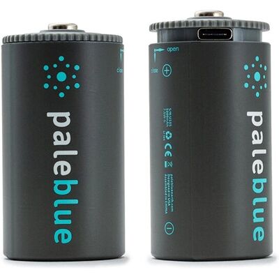 Pale Blue Uppladdningsbart Litium-Ion D Batteri - 2 St. Pale Blue Uppladdningsbart Litium-Ion D Batteri - 2 St.