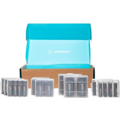 Pale Blue Oplaadbare Lithium Batterij Set - Batterijen & Oplader Pale Blue Oplaadbare Lithium Batterij Set - Batterijen & Oplader