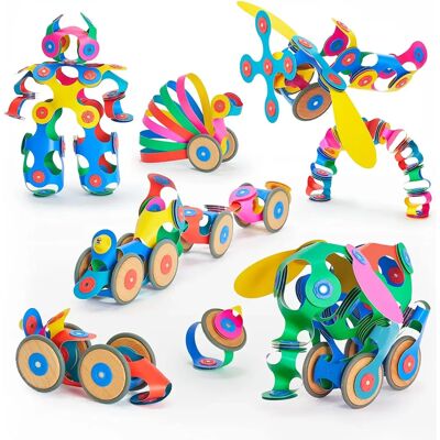 Set Creazione Ruote Magnetiche Clixo - 72 Pezzi - Gioco di Costruzione Set Creazione Ruote Magnetiche Clixo - 72 Pezzi - Gioco di Costruzione