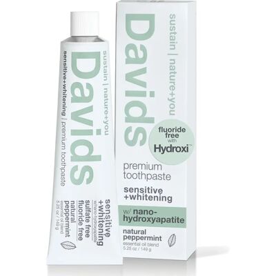 Davids Natural Toothpaste - Sensitive Whitening - Peppermint Davids Natural Toothpaste - Sensitive Whitening - Peppermint