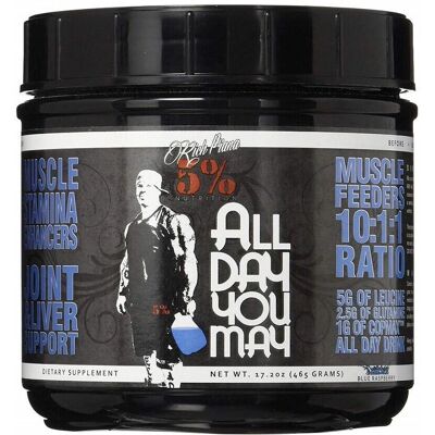 Rich Piana - 465g BCAA Amino Acid Complex - AllDayYouMay - Supports Muscle Growth Rich Piana - 465g BCAA Amino Acid Complex - AllDayYouMay - Supports Muscle Growth