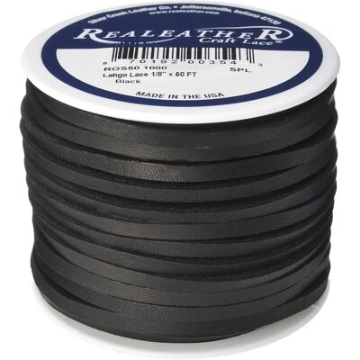 Realeather Crafts Latigo Lederband - Schwerlast, Schwarz Realeather Crafts Latigo Lederband - Schwerlast, Schwarz