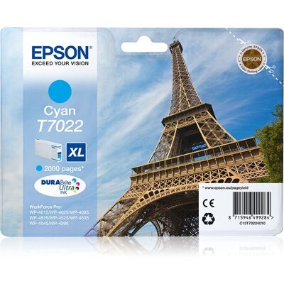 Epson - C13T70224010 - Cyan - XL - Cartouche d'encre Epson - C13T70224010 - Cyan - XL - Cartouche d'encre