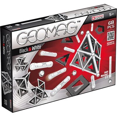 Geomag Panels Black & White 68 pcs - Magnetic Building Toy Geomag Panels Black & White 68 pcs - Magnetic Building Toy
