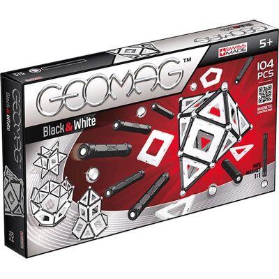 Geomag 104 Stück Schwarz & Weiß Magnetspielzeug - Bauset Geomag 104 Stück Schwarz & Weiß Magnetspielzeug - Bauset