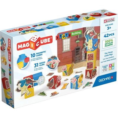 Geomag Magicube Story Building De tre små grisarna - Magnetleksak Geomag Magicube Story Building De tre små grisarna - Magnetleksak