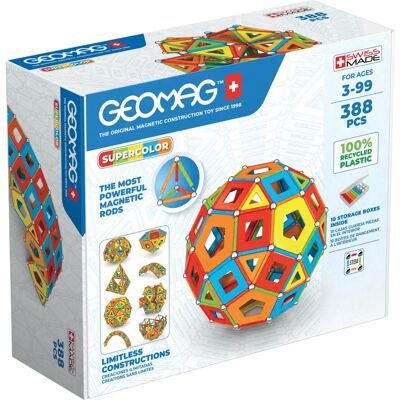 Geomag Supercolor Panels Master 388 Teile - Magnetset - Magnetisches Konstruktionsspielzeug Geomag Supercolor Panels Master 388 Teile - Magnetset - Magnetisches Konstruktionsspielzeug
