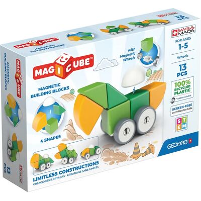 Geomag MagiCube 4 Vormen Gerecyclede Wielen - Bouwspeelgoed Geomag MagiCube 4 Vormen Gerecyclede Wielen - Bouwspeelgoed