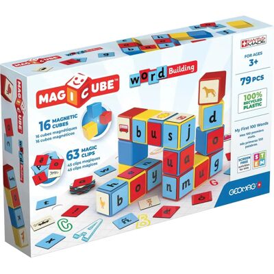 Geomag Magicube Wortbau-Recycling Clips - 79 Stück - Magnetisches Lernspiel Geomag Magicube Wortbau-Recycling Clips - 79 Stück - Magnetisches Lernspiel