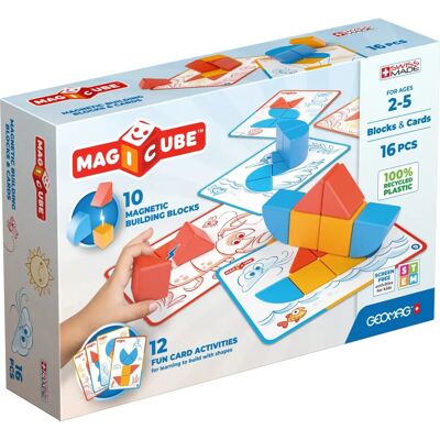 Geomag Magnetic Building Blocks & Cards - 16 Pieces Geomag Magnetic Building Blocks & Cards - 16 Pieces
