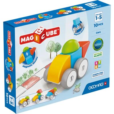 GEOMAG Magicube 308 - 10 Pieces - Varied Shapes - Vehicles - Recycled Plastic - Toy Building Blocks GEOMAG Magicube 308 - 10 Pieces - Varied Shapes - Vehicles - Recycled Plastic - Toy Building Blocks