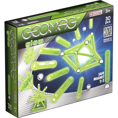 Zestaw magnetyczny Geomag Glow 30 elementów - Zestaw konstrukcyjny z magnesami Zestaw magnetyczny Geomag Glow 30 elementów - Zestaw konstrukcyjny z magnesami