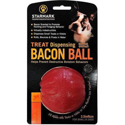 Jouet pour chien saveur bacon - Distributeur de friandises, 8cm Jouet pour chien saveur bacon - Distributeur de friandises, 8cm
