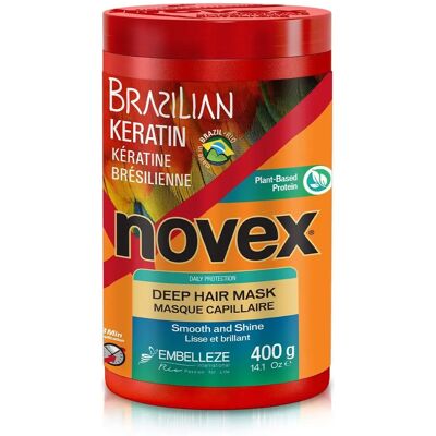 Mască pentru păr Novex Brazilian Keratin - Pentru păr deteriorat Mască pentru păr Novex Brazilian Keratin - Pentru păr deteriorat