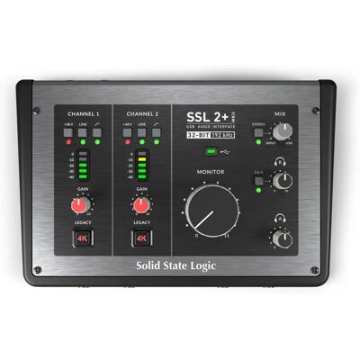 SSL 2+ MKII USB Ljudgränssnitt - Professionell studiorkvalitet SSL 2+ MKII USB Ljudgränssnitt - Professionell studiorkvalitet