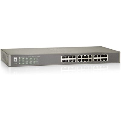 Switch de rede LevelOne FSW-2450 - 24 portas, não gerenciado Switch de rede LevelOne FSW-2450 - 24 portas, não gerenciado