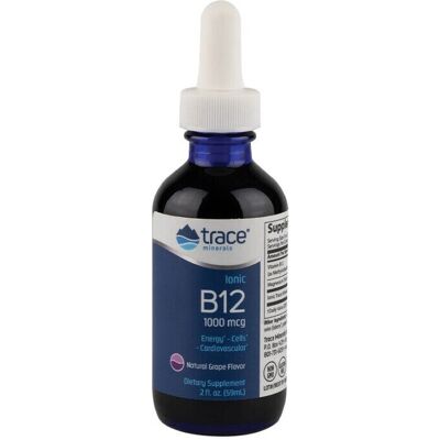 Trace Minerals Trace, Ionic B12, Natural Grape Flavor - Vitamin Supplement Trace Minerals Trace, Ionic B12, Natural Grape Flavor - Vitamin Supplement