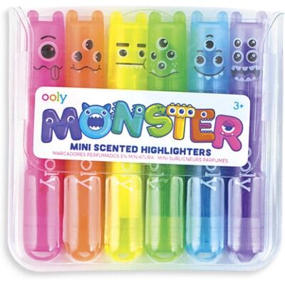 Ooly Mini Monster Highlighters - 6 pcs - Colorful, Scented, Fun Ooly Mini Monster Highlighters - 6 pcs - Colorful, Scented, Fun