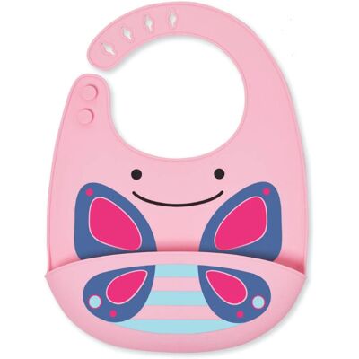 Bavaglino in silicone Skip Hop Zoo Butterfly - Bavaglini per bambini Bavaglino in silicone Skip Hop Zoo Butterfly - Bavaglini per bambini