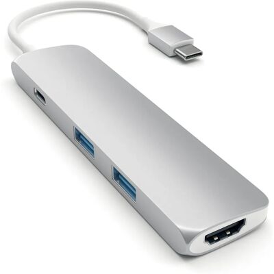 Satechi ST-CMAS Dock pour ordinateur portable - USB 3.2 Gen 1 - Argent Satechi ST-CMAS Dock pour ordinateur portable - USB 3.2 Gen 1 - Argent