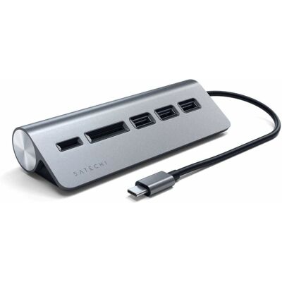 Hub USB-C en aluminium Satechi - Gris - Dock / Réplicateur de ports Hub USB-C en aluminium Satechi - Gris - Dock / Réplicateur de ports