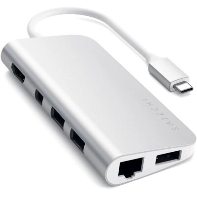 Satechi Silber USB-C Multimedia Dock - 4K HDMI, Ethernet, USB 3.0 Satechi Silber USB-C Multimedia Dock - 4K HDMI, Ethernet, USB 3.0
