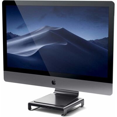 Support Moniteur et Hub Type-C en aluminium Satechi - Gris - Publicité Support Moniteur et Hub Type-C en aluminium Satechi - Gris - Publicité
