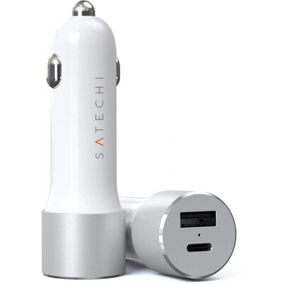 Satechi 72W Autolaturi USB-C & USB-A - Nopea lataus Satechi 72W Autolaturi USB-C & USB-A - Nopea lataus