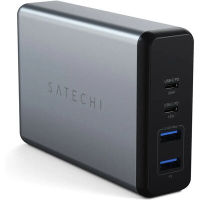Satechi ST-TC108WM 108W USB-C Desktop Charger - Black & Grey Satechi ST-TC108WM 108W USB-C Desktop Charger - Black & Grey