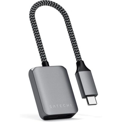 Satechi USB-C Átalakító - 3,5 mm + Táp, Szürke Satechi USB-C Átalakító - 3,5 mm + Táp, Szürke