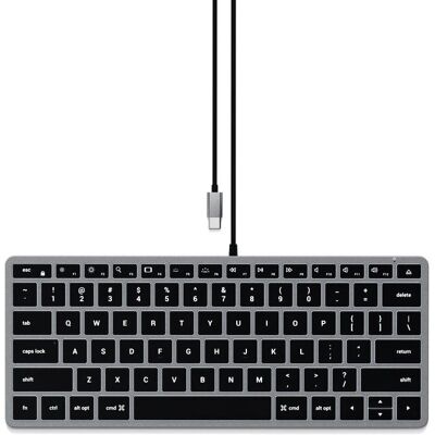 Satechi Aluminium Bluetooth Tastatur - Slim W1, Schwarz, QWERTY, USB-C, Mac/iOS Satechi Aluminium Bluetooth Tastatur - Slim W1, Schwarz, QWERTY, USB-C, Mac/iOS