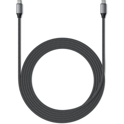 Satechi USB-C 2m Sort Grå - USB Kabel, 100W, Dataoverførsel Satechi USB-C 2m Sort Grå - USB Kabel, 100W, Dataoverførsel