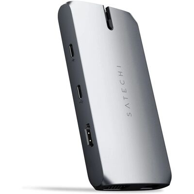 Satechi Dock pro notebook - HDMI 4K, Ethernet, USB-C, Stříbrno/Černá Satechi Dock pro notebook - HDMI 4K, Ethernet, USB-C, Stříbrno/Černá
