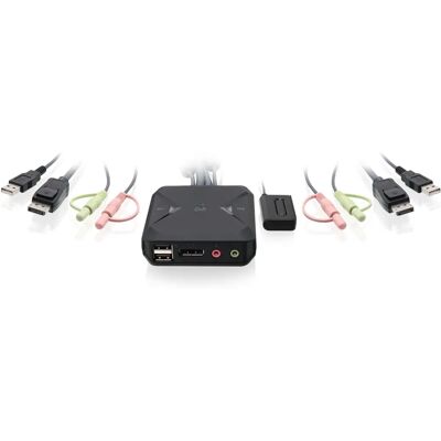 IOGear GCS52DP Commutateur KVM DisplayPort à 2 Ports - Noir - Publicité IOGear GCS52DP Commutateur KVM DisplayPort à 2 Ports - Noir - Publicité