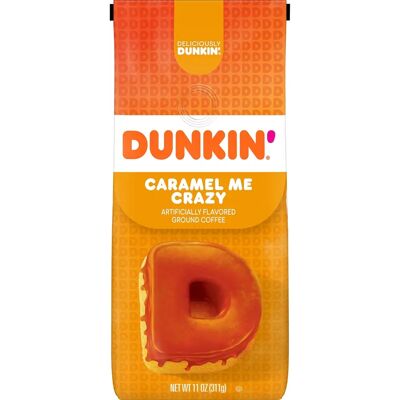 Café moulu Dunkin' Donuts Caramel Cake Torréfaction Moyenne - Type de Produit - Publicité Café moulu Dunkin' Donuts Caramel Cake Torréfaction Moyenne - Type de Produit - Publicité