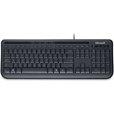 Microsoft Wired 600 Tastatur - Zuverlässig, Leise, Mediensteuerung Microsoft Wired 600 Tastatur - Zuverlässig, Leise, Mediensteuerung