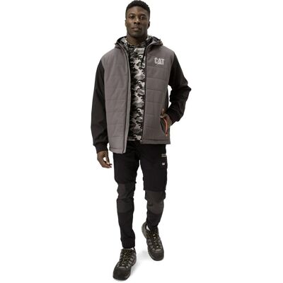 Caterpillar Black/Gray Tech Hybrid Insulated Jacket - Men's Caterpillar Black/Gray Tech Hybrid Insulated Jacket - Men's
