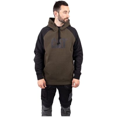 Caterpillar CAT Workwear Mens Raglan Hooded Sweatshirt - Black - 3XL Caterpillar CAT Workwear Mens Raglan Hooded Sweatshirt - Black - 3XL