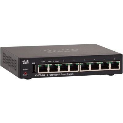 Cisco SG250-08 Managed Switch - 8 Port Gigabit - L2/L3 Ethernet Cisco SG250-08 Managed Switch - 8 Port Gigabit - L2/L3 Ethernet