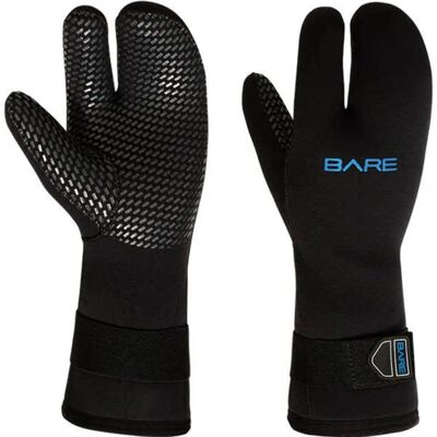 Bare 3-fingers dykkerhansker - Kaldt vann, 7mm, Svart Bare 3-fingers dykkerhansker - Kaldt vann, 7mm, Svart