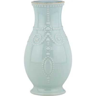Lenox French Perle Isblå 8" Rillor Vaso - Vaso Lenox French Perle Isblå 8" Rillor Vaso - Vaso