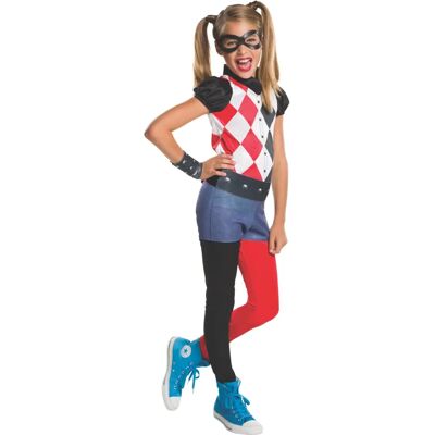 Rubie's Harley Quinn Costume - Kids DC Superhero Girls - White Large Rubie's Harley Quinn Costume - Kids DC Superhero Girls - White Large