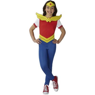 Costume Wonder Woman Liga de la Justice pour filles - 5-6 ans - Publicité Costume Wonder Woman Liga de la Justice pour filles - 5-6 ans - Publicité