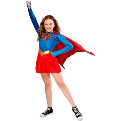 Rubie's Supergirl TV-seriens barnkostym - Blå, Modell 630076s Rubie's Supergirl TV-seriens barnkostym - Blå, Modell 630076s